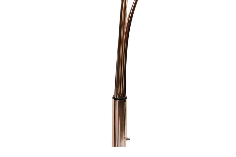 Mid Century Italian Brass Marble Arc Floor Lamp 3 Arm at 1stDibs