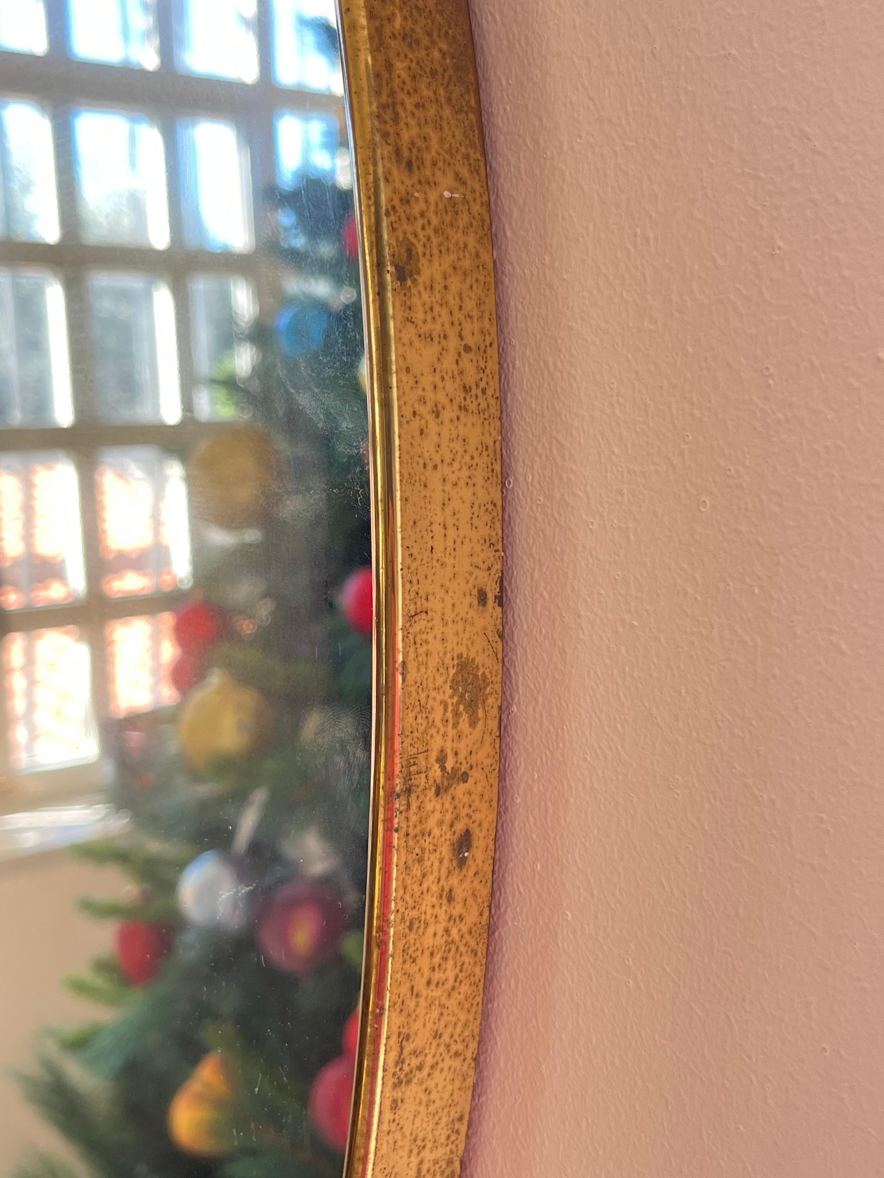 Mid-Century Italian Brass Mirror Attributed To Gio Ponti 1960s For Sale 10