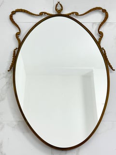 Mid-Century Italian Brass Mirror 1960s