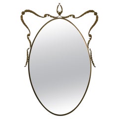 Mid-Century Italian Brass Mirror 1960s