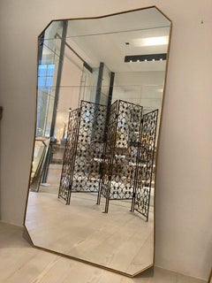 Italienischer Messingspiegel aus der Jahrhundertmitte - Superprofil