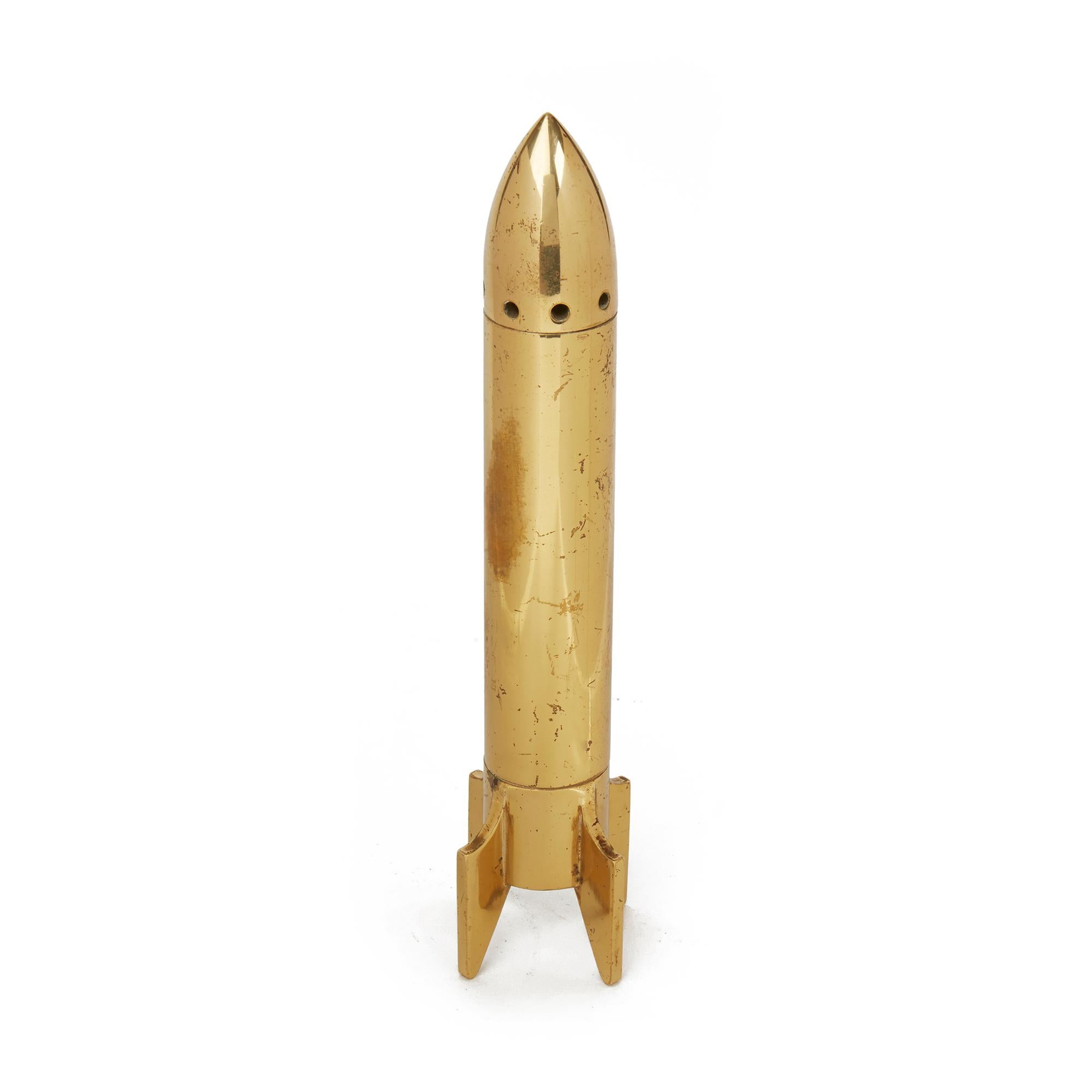 20th Century Midcentury Italian Brass Rocket Corkscrew, circa 1950-1960