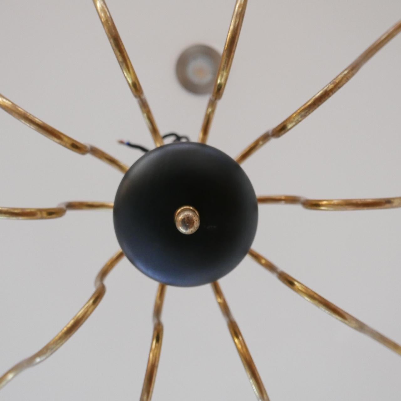 Mid-Century Modern Mid-Century Italian Brass 'Spider' Chandelier
