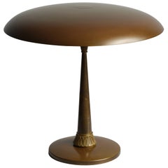Mid-Century Italian Brass Table Lamp, 1950s, with Triple Bulb