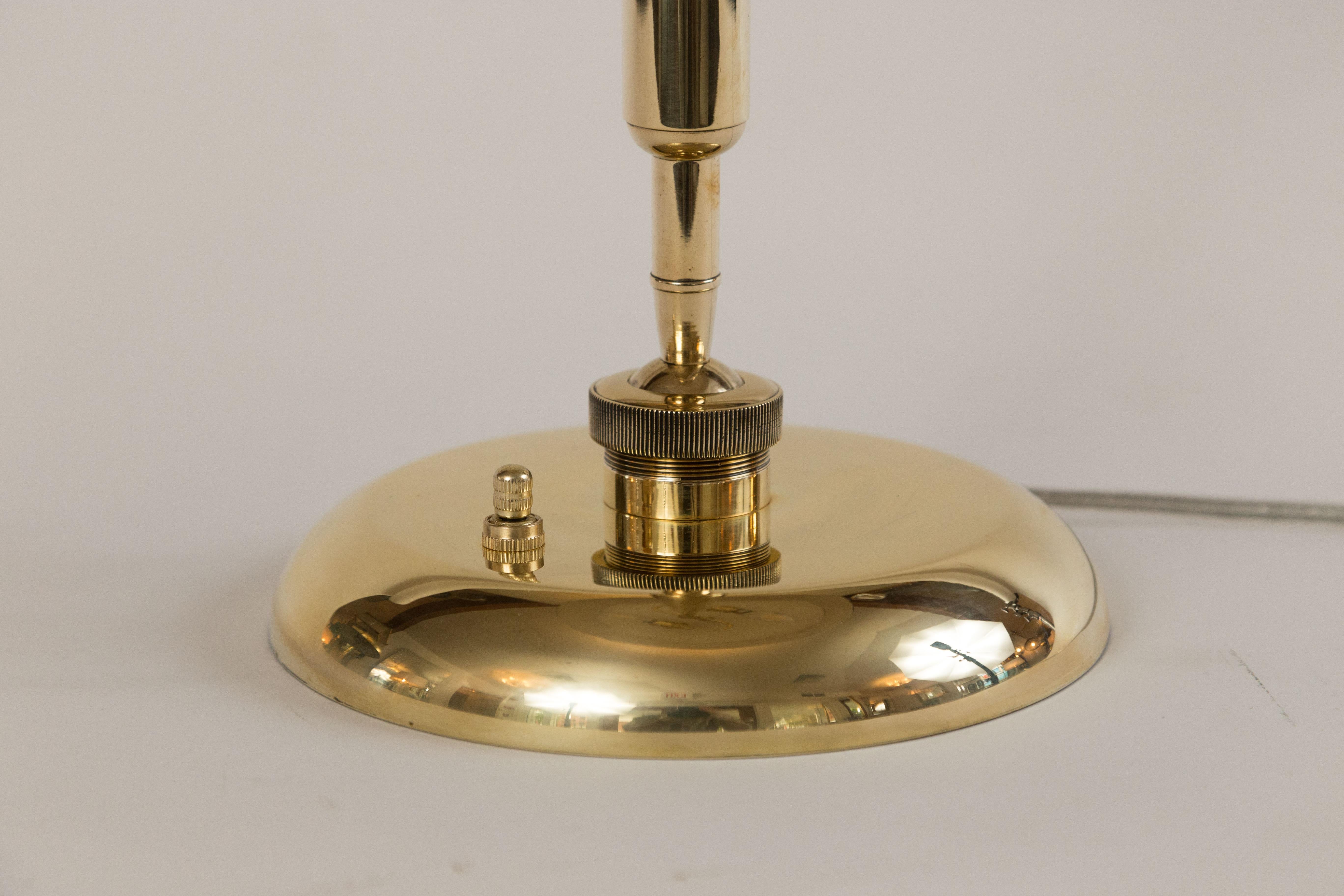 Mid Century Italian Brass Table Lamp by Oscar Torlasco for Lumi For Sale 1