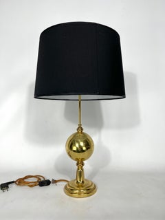 Lampe de table en laiton italienne du milieu du siècle des années 50
