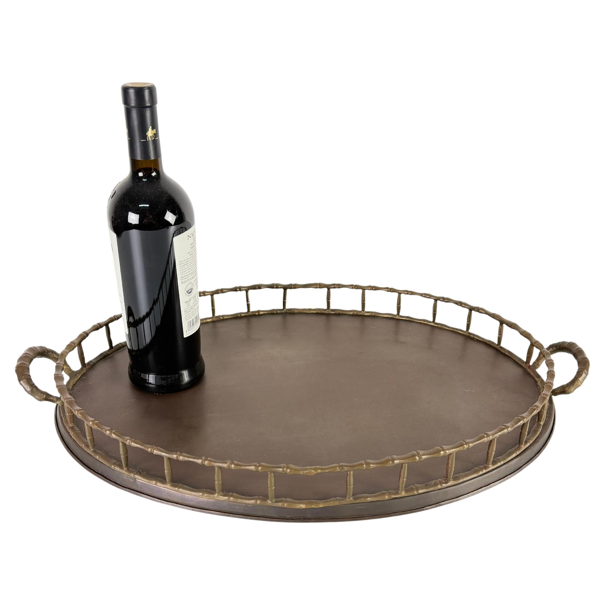 Mid-century Italian Brass Tray, 1950s For Sale