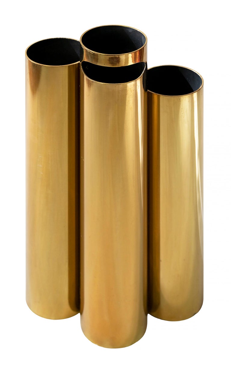 Midcentury Italian Brass Umbrella Stand For Sale at 1stDibs