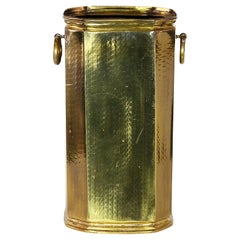Porte-parapluies en laiton italien du milieu du siècle