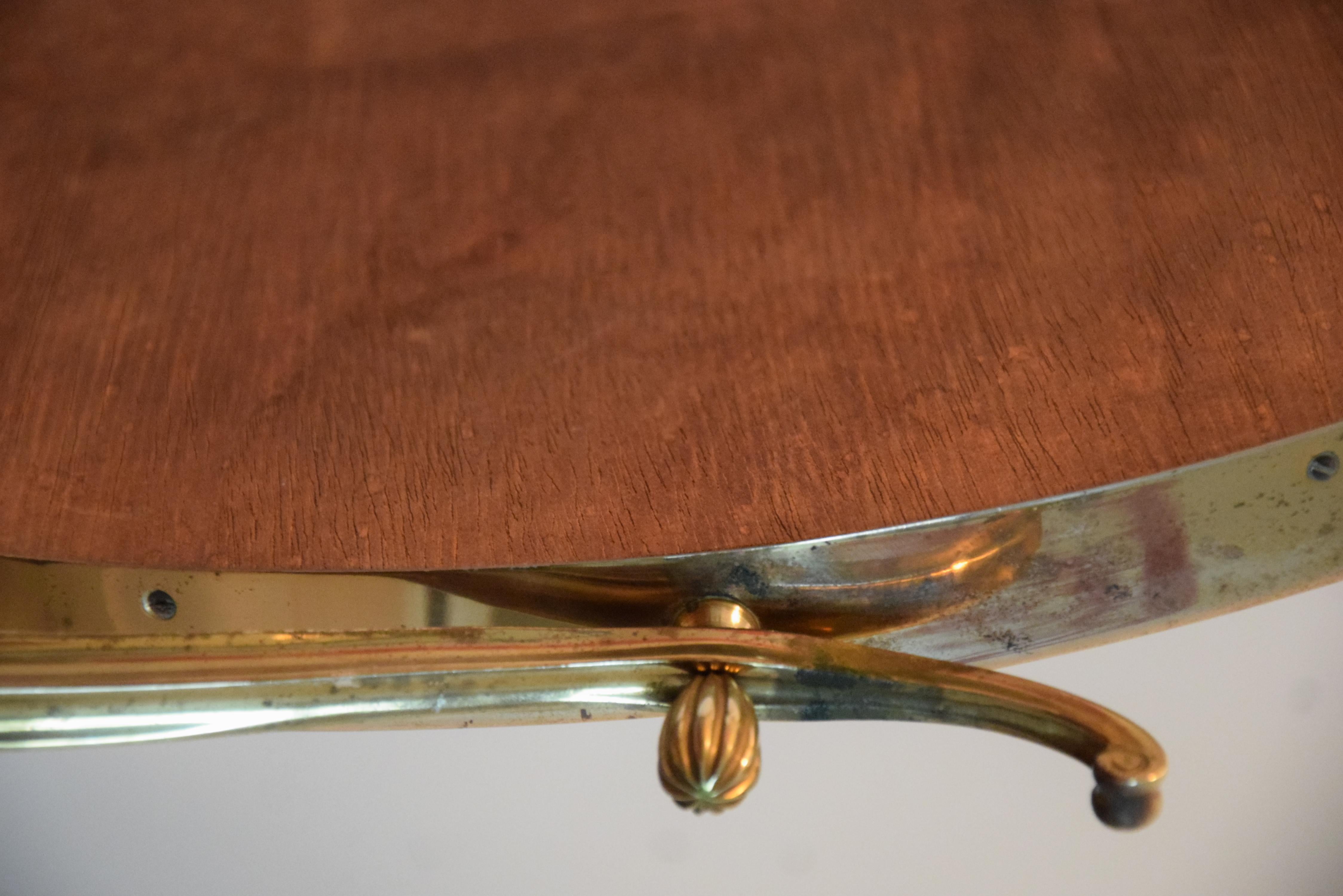 Midcentury Italian Brass Vanity or Tabletop Mirror For Sale 6