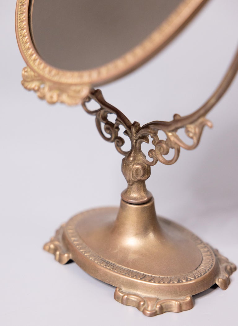 MidCentury Italian Brass Vanity Table Dresser Mirror For Sale at 1stDibs — free download