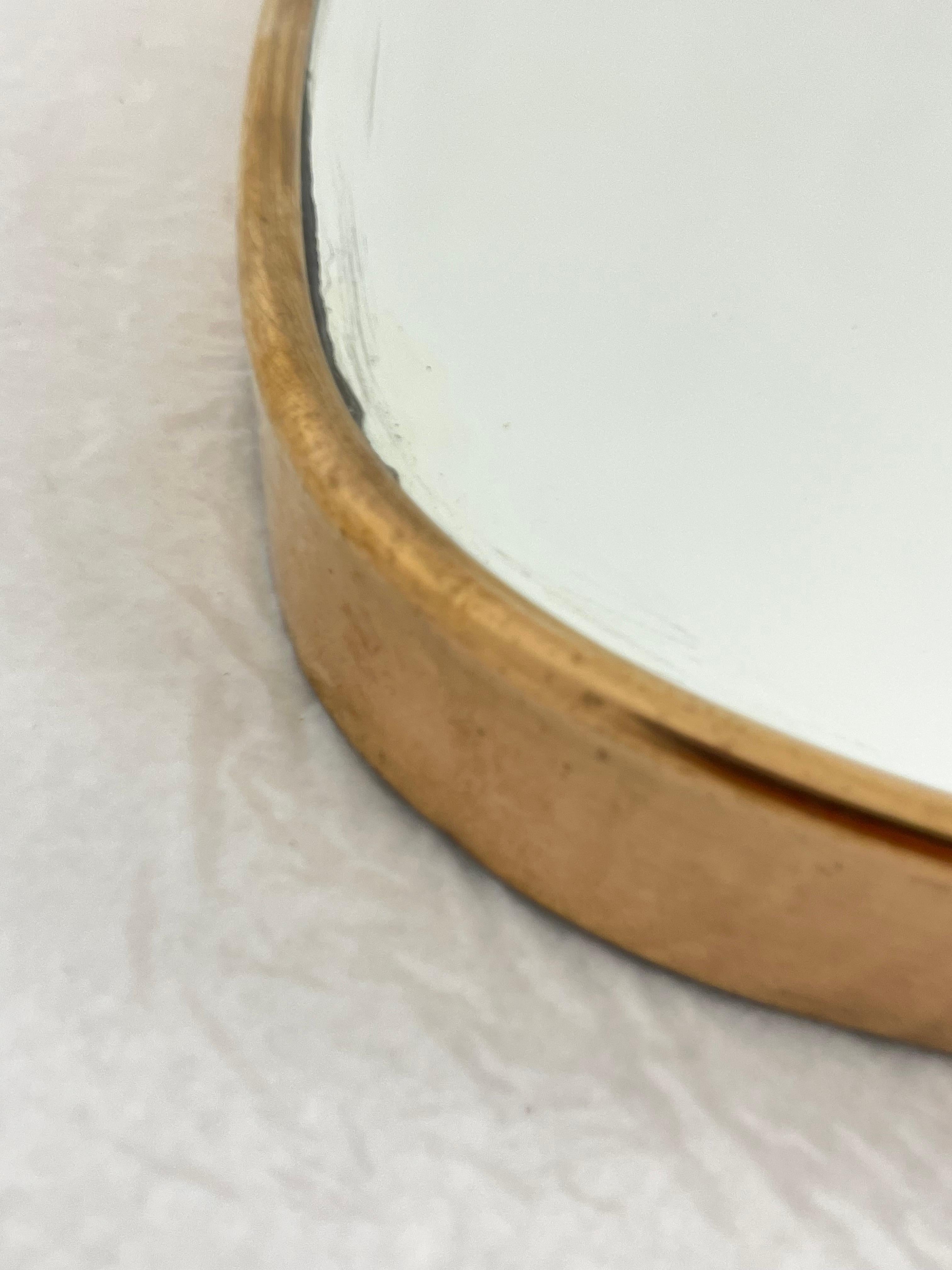 Mid-century Italian Brass Wall Mirror, 1950s For Sale 11