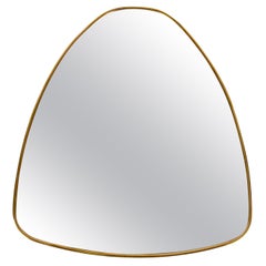 Mid-century Italian Brass Wall Mirror, 1950s