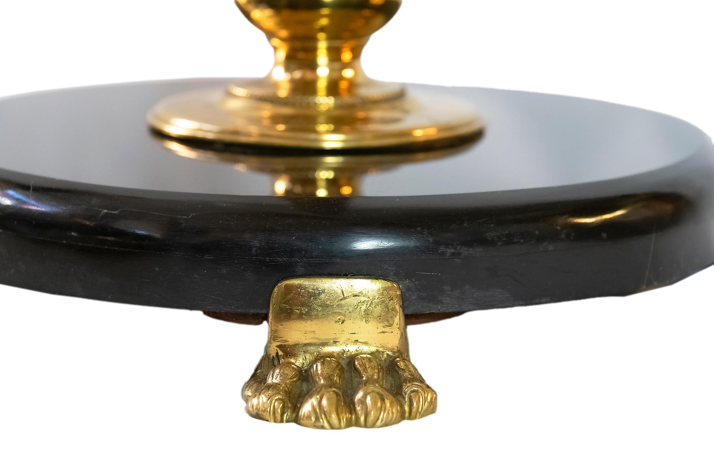 Brass Mid-Century Italian Bronze and Marble Coat Rack / Stand