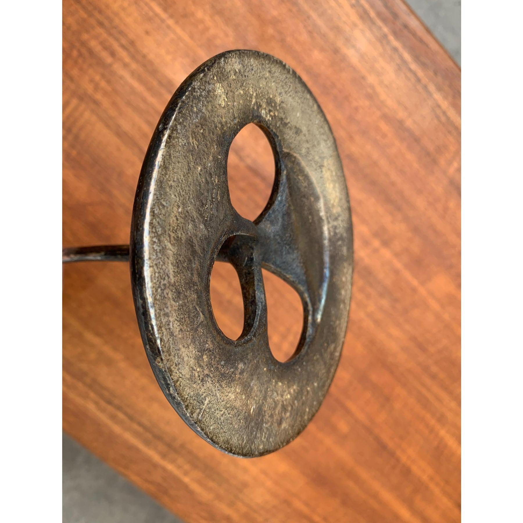 Italienischer brutalistischer Bronze-Kerzenhalter der Amadeus-Serie aus der Jahrhundertmitte, 1960er Jahre im Angebot 6