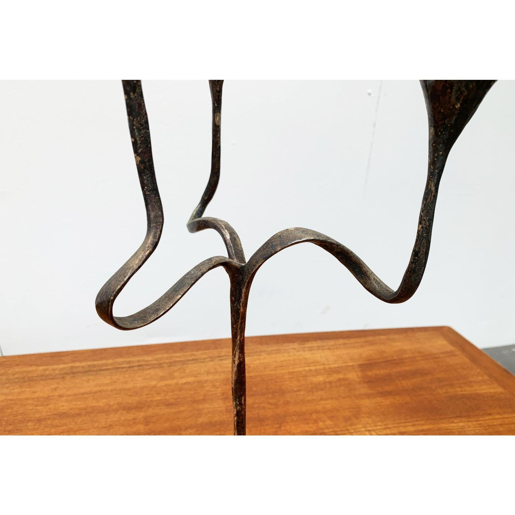 Italienischer brutalistischer Bronze-Kerzenhalter der Amadeus-Serie aus der Jahrhundertmitte, 1960er Jahre (20. Jahrhundert) im Angebot