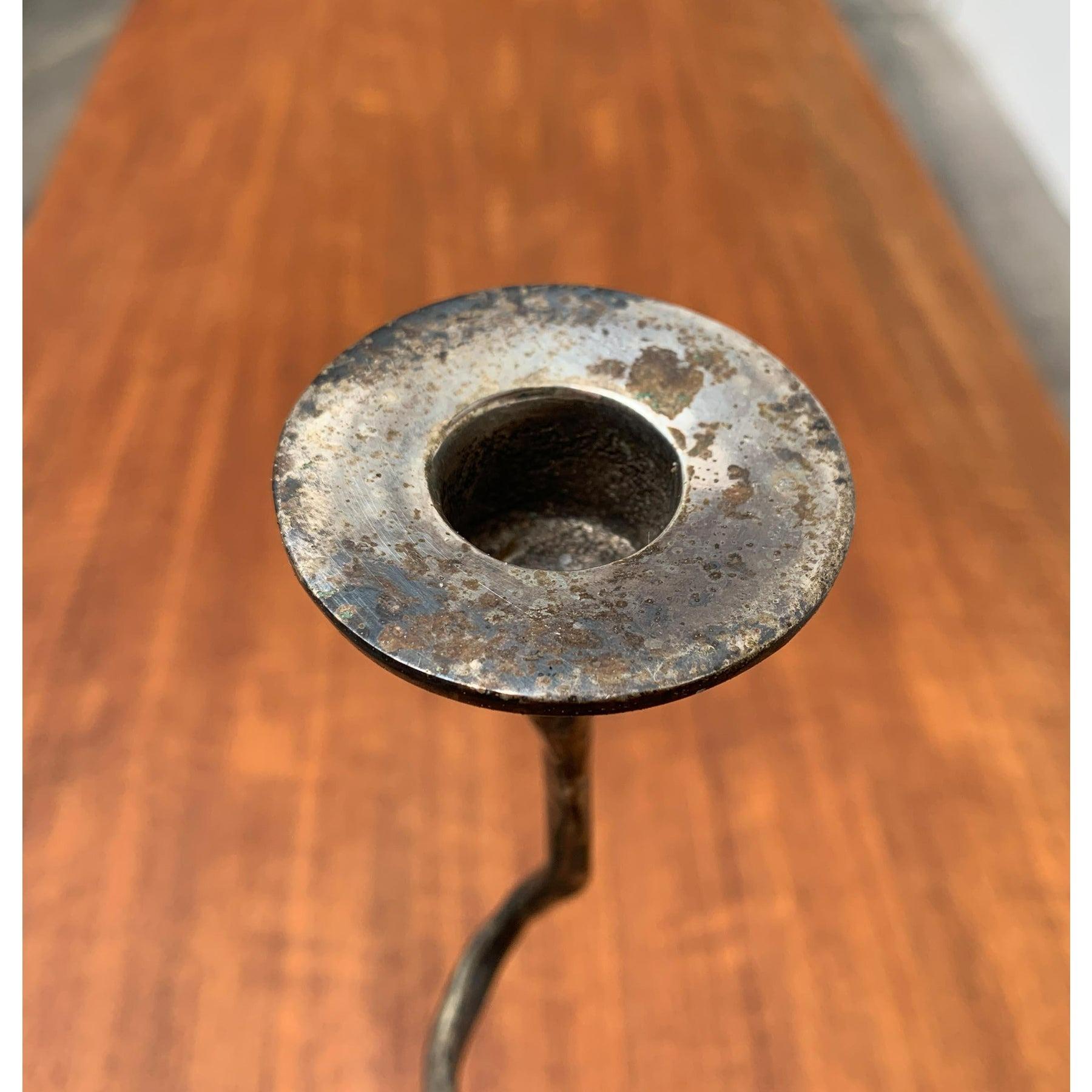 Italienischer brutalistischer Bronze-Kerzenhalter der Amadeus-Serie aus der Jahrhundertmitte, 1960er Jahre im Angebot 2