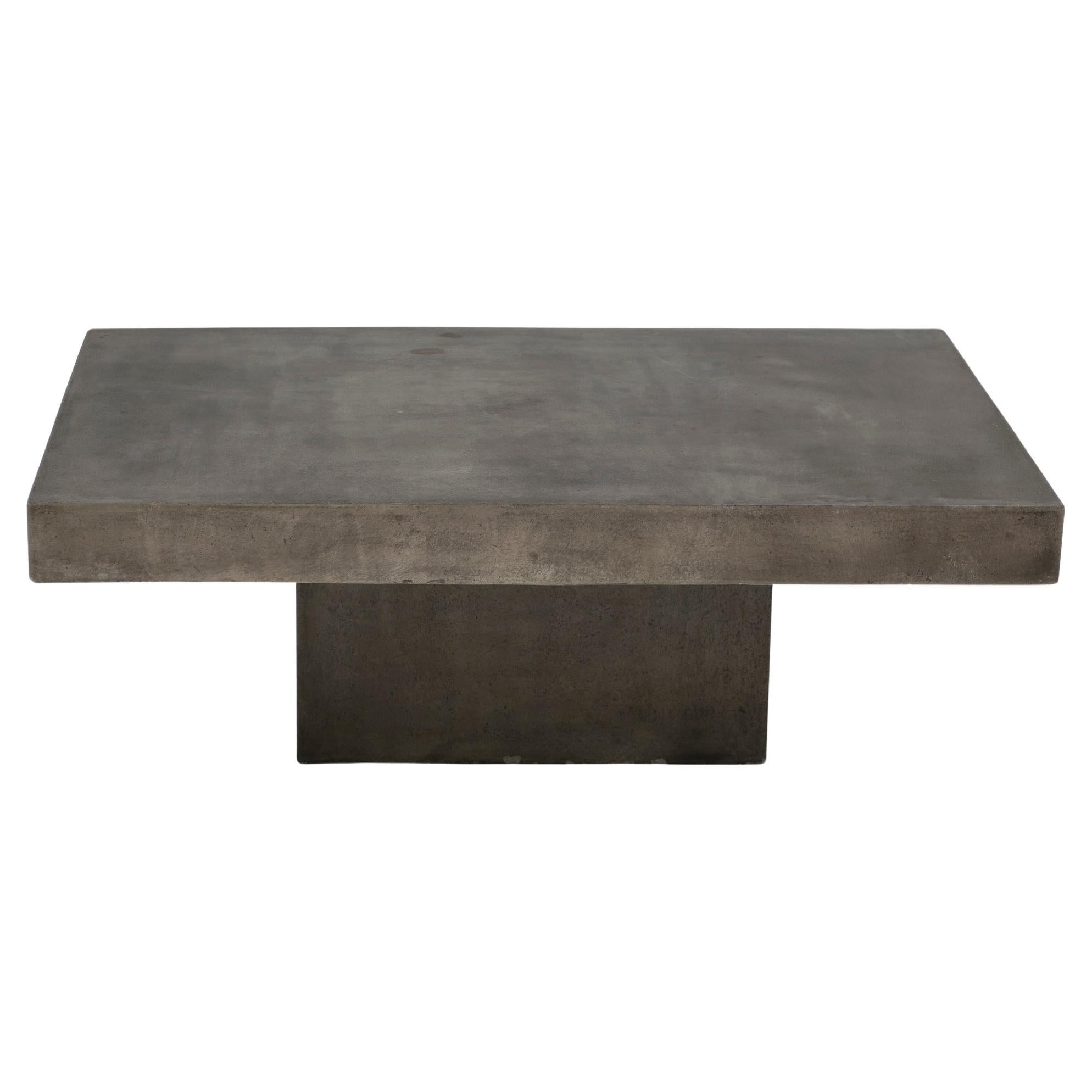 Mid Century Italian Brutalist Cast Concrete Coffee Table