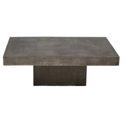 Mid Century Italian Brutalist Cast Concrete Coffee Table