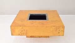 Midcentury Italian Burl Coffee or Cocktail Table in the Manner of Willy Rizzo