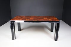 Mid-century Italian burl dining table by Willy Rizzo 1970s.