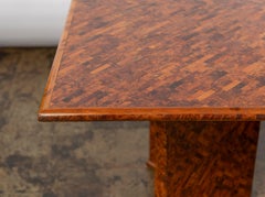 Midcentury Italian Burl Parquetry Table