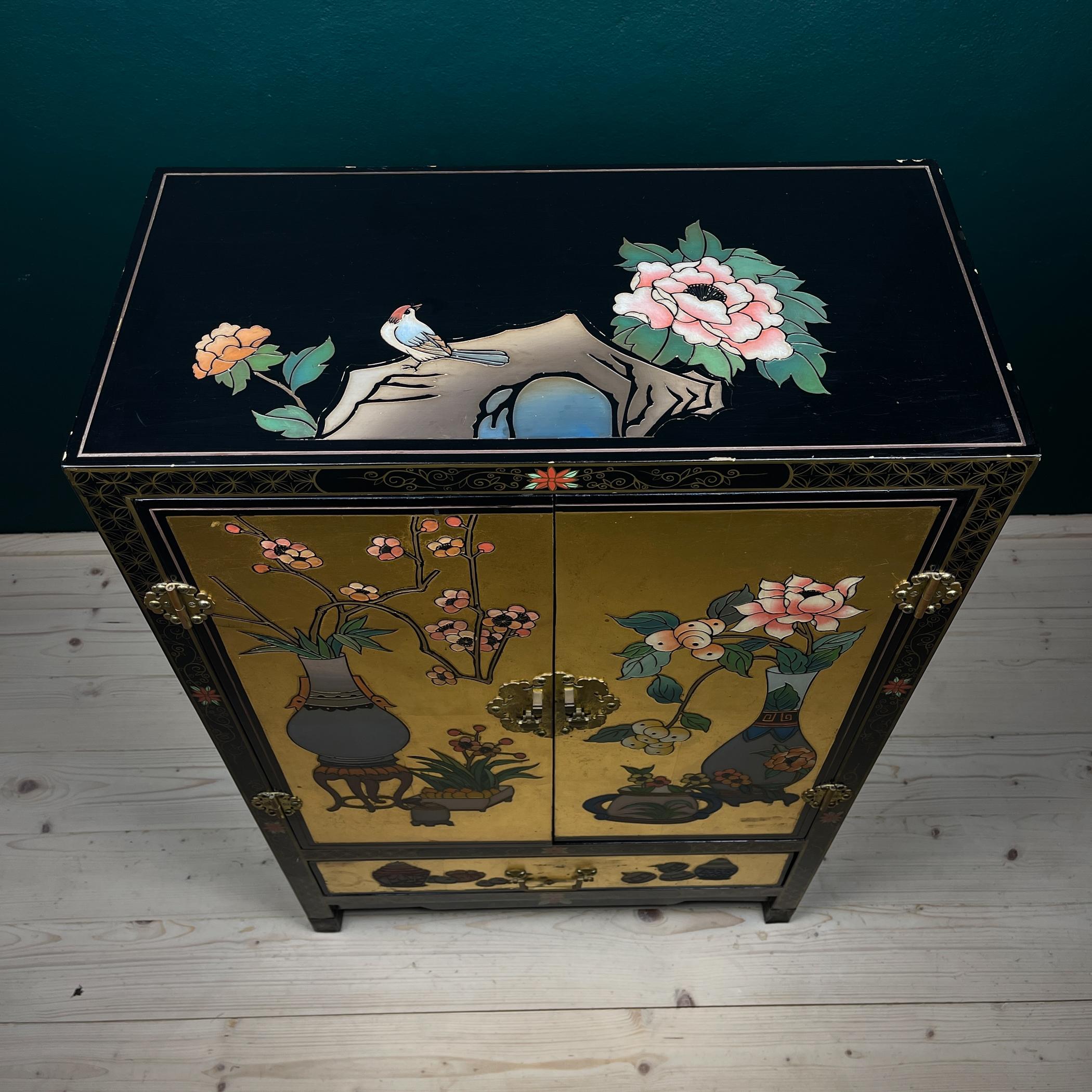 Armoire italienne du milieu du siècle, style Chinoiserie, années 1950 en vente 5