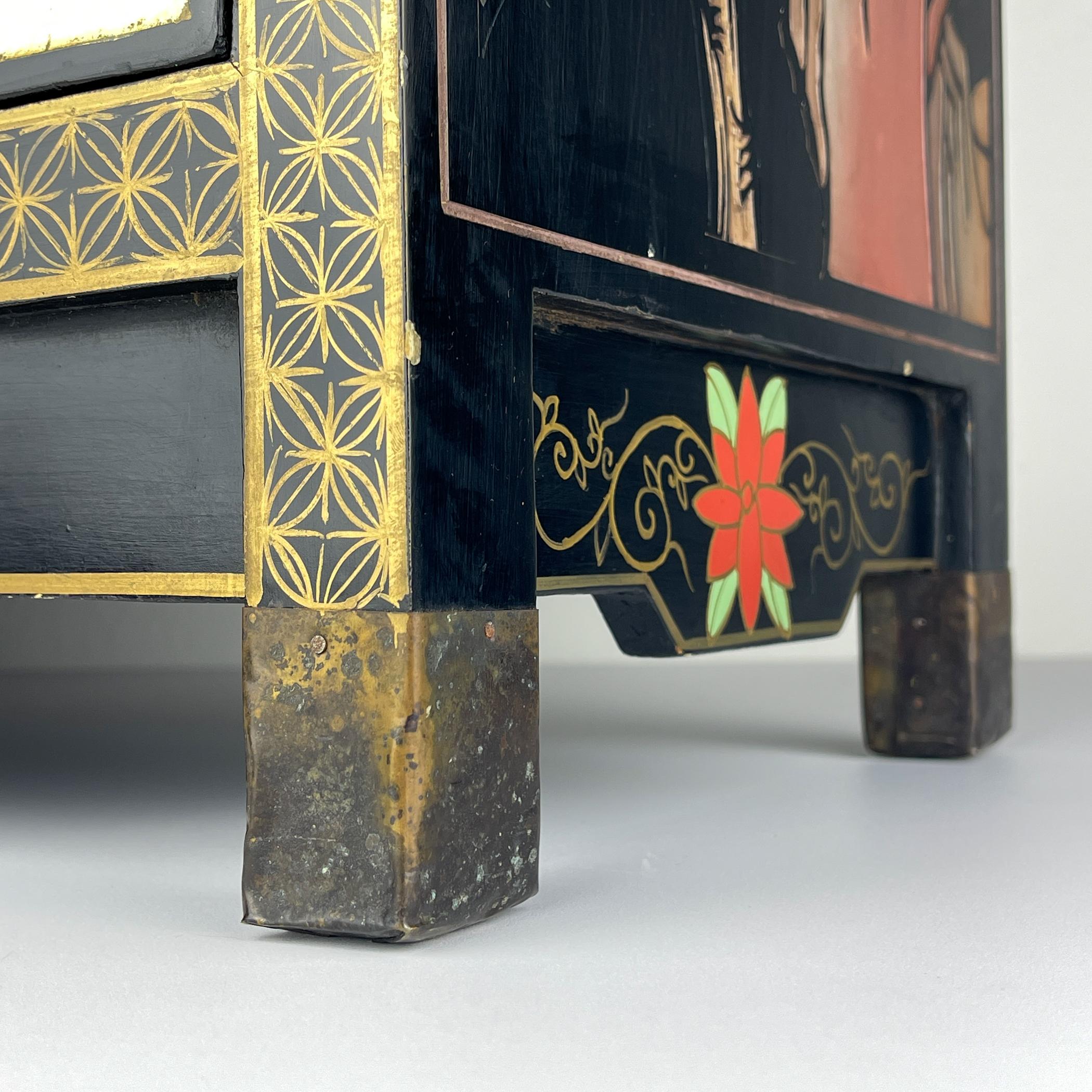 Armoire italienne du milieu du siècle, style Chinoiserie, années 1950 en vente 7