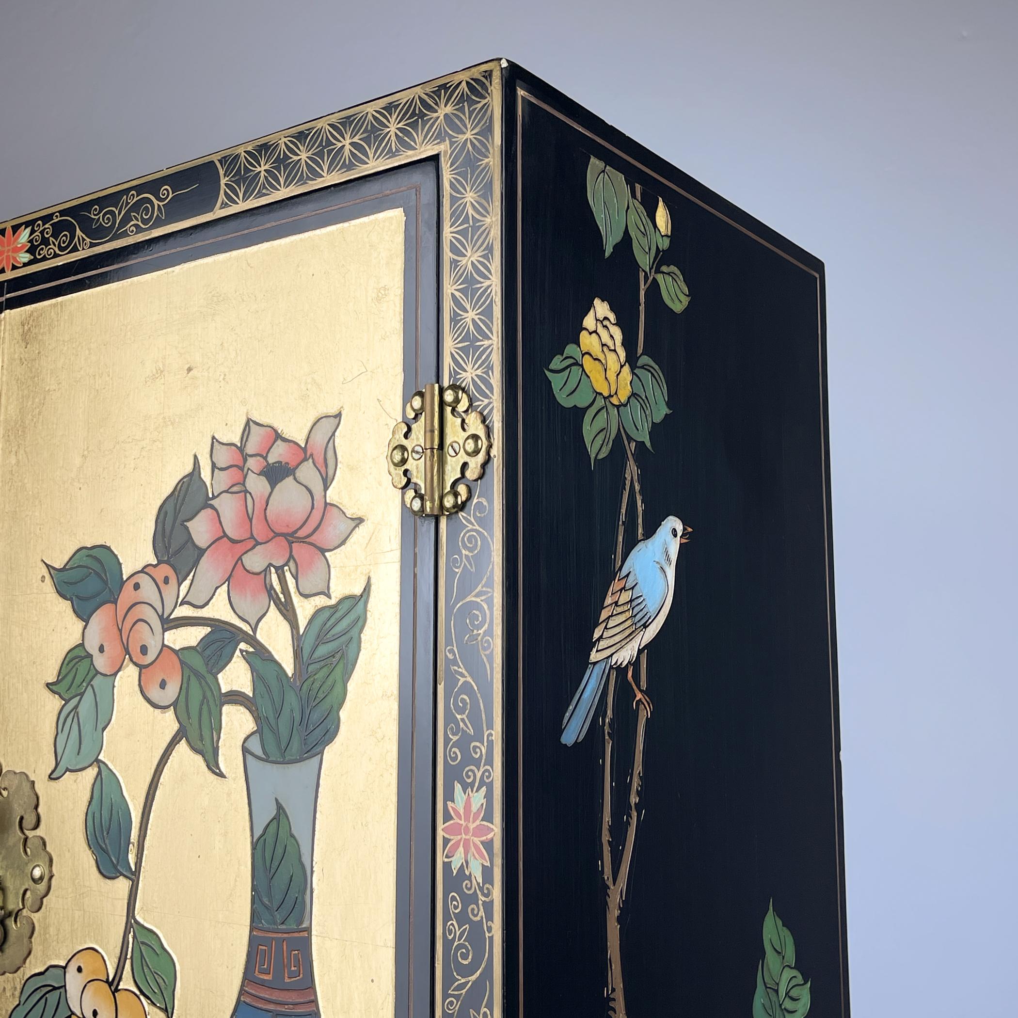 Armoire italienne du milieu du siècle, style Chinoiserie, années 1950 en vente 8