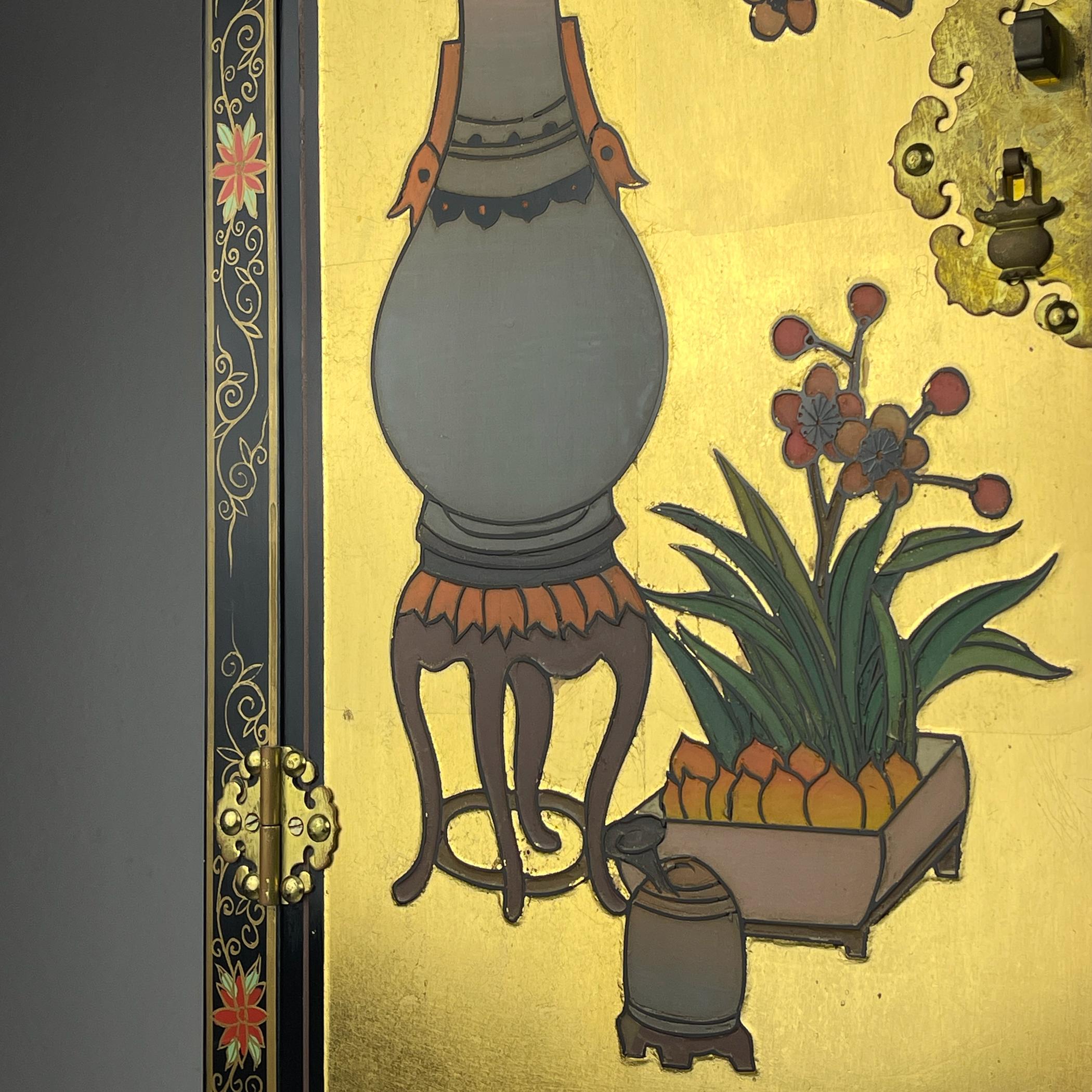 Armoire italienne du milieu du siècle, style Chinoiserie, années 1950 en vente 9