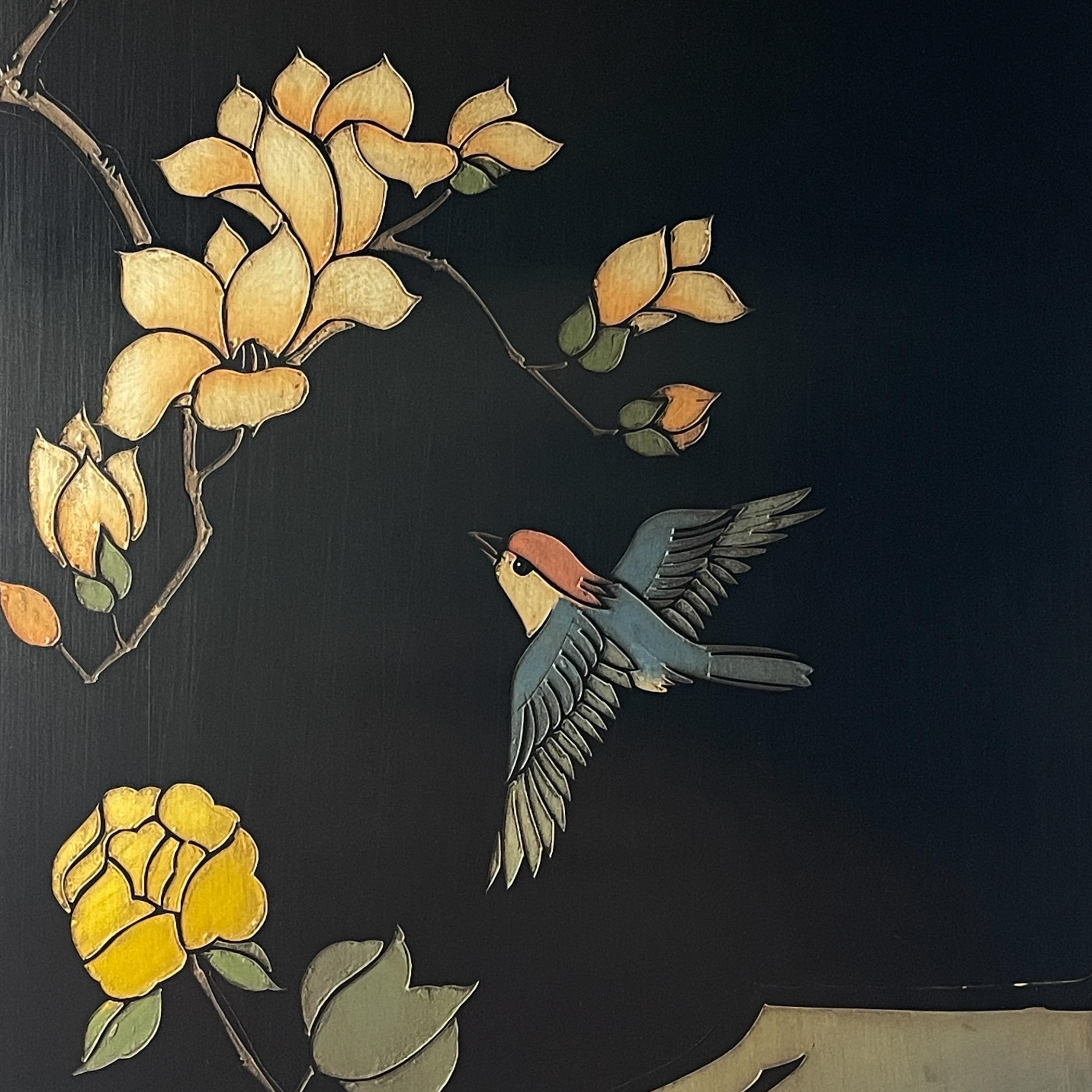 Armoire italienne du milieu du siècle, style Chinoiserie, années 1950 en vente 11
