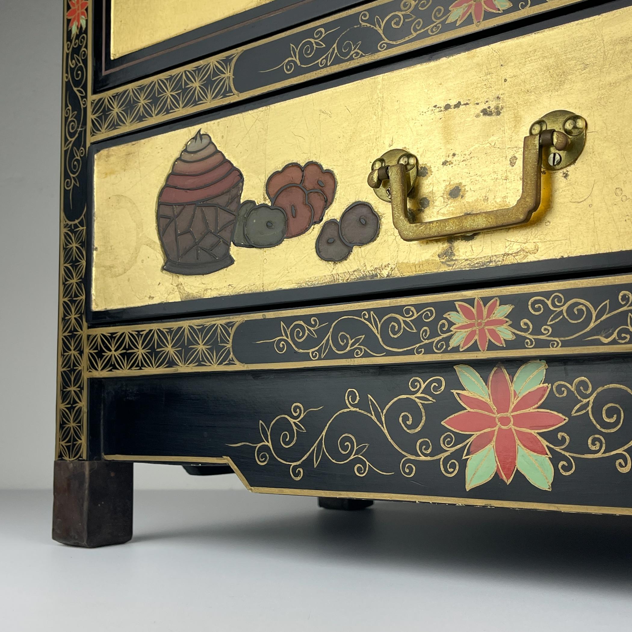 Armoire italienne du milieu du siècle, style Chinoiserie, années 1950 en vente 3