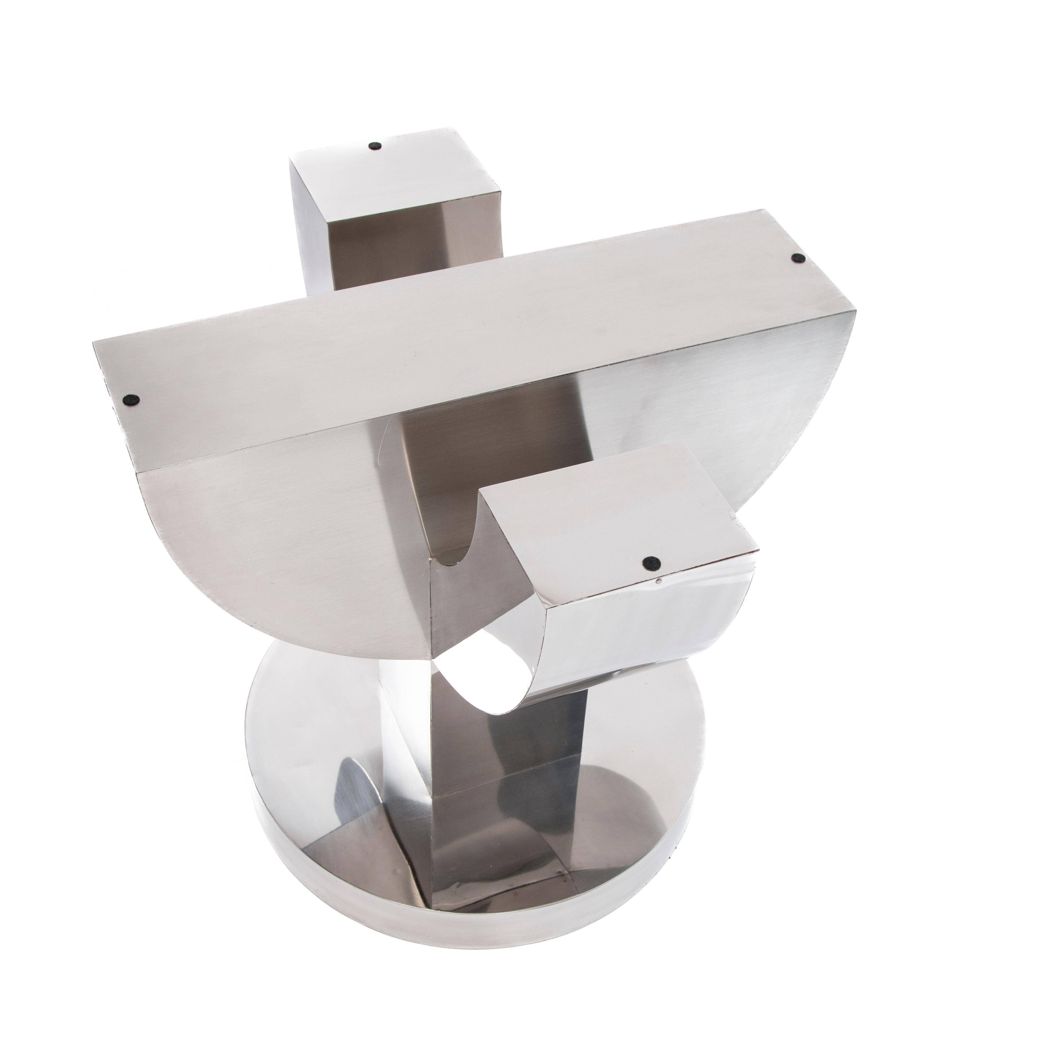 Mid-Century Italian Cactus Shaped Dining Table Stainless Steel Veneer 1970s finales del siglo XX en venta