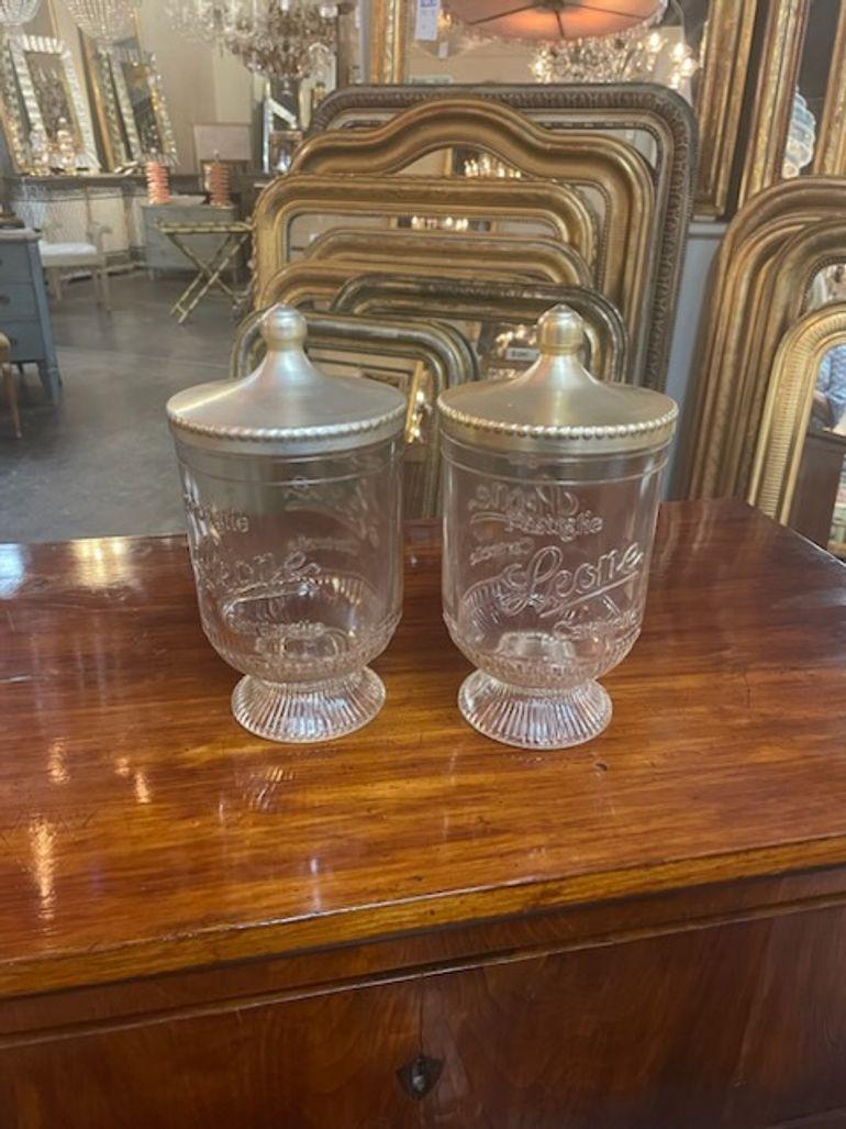 Mid Century Italian Candy Jars In Good Condition For Sale In Dallas, TX