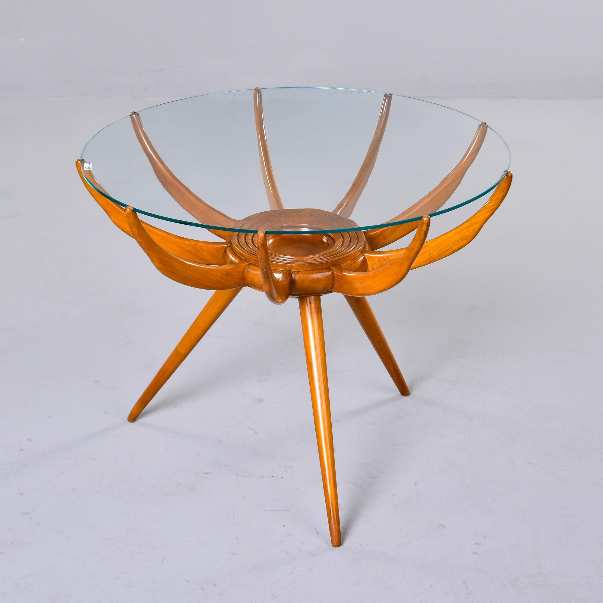 Midcentury Italian Carlo de Carli Spider Coffee Cocktail or Side Table In Good Condition In Troy, MI