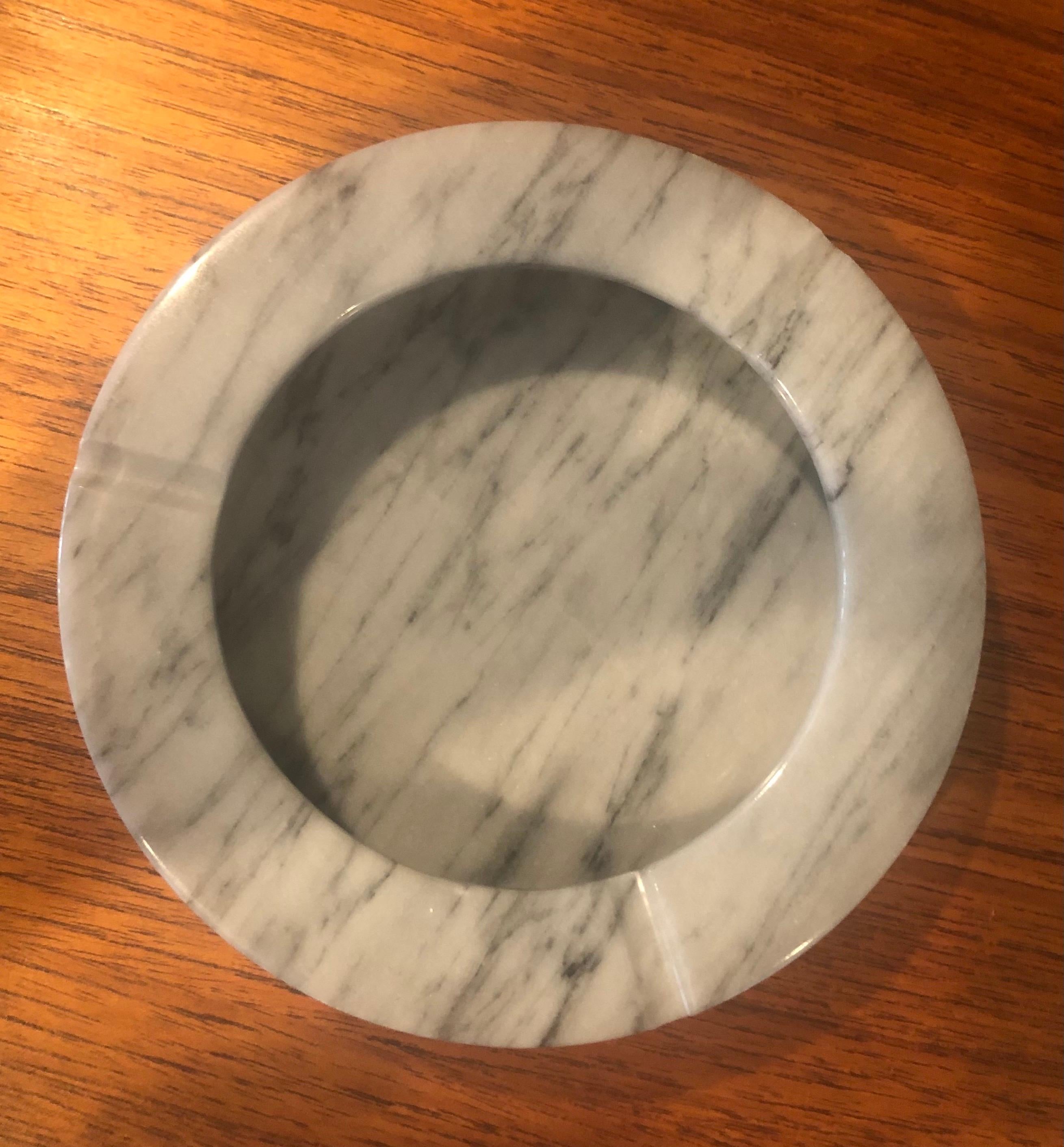 20th Century Midcentury Italian Carrara Marble Ashtray