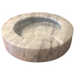 Vintage Midcentury Italian Carrara Marble Ashtray