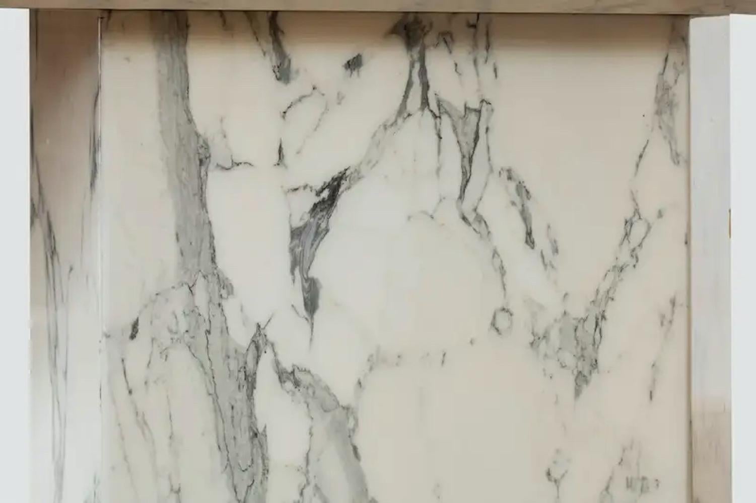 20th Century Mid Century Italian Carrara Marble Console Table, 1960s