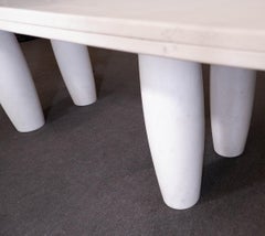 Mid-Century Italian Carrara Marble Dining Table