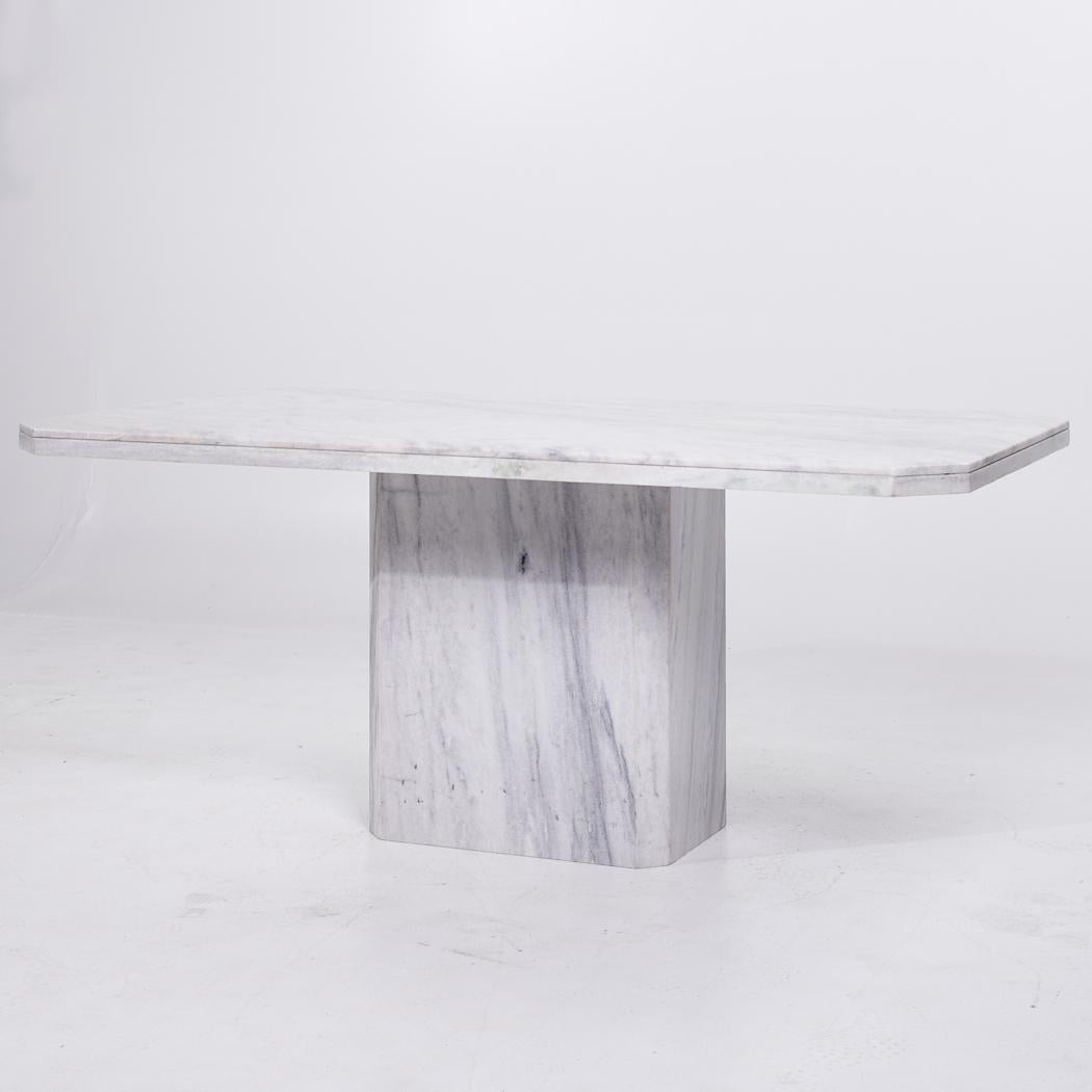 Mid-Century Modern Mid Century Italian Carrara Marble Dining Table