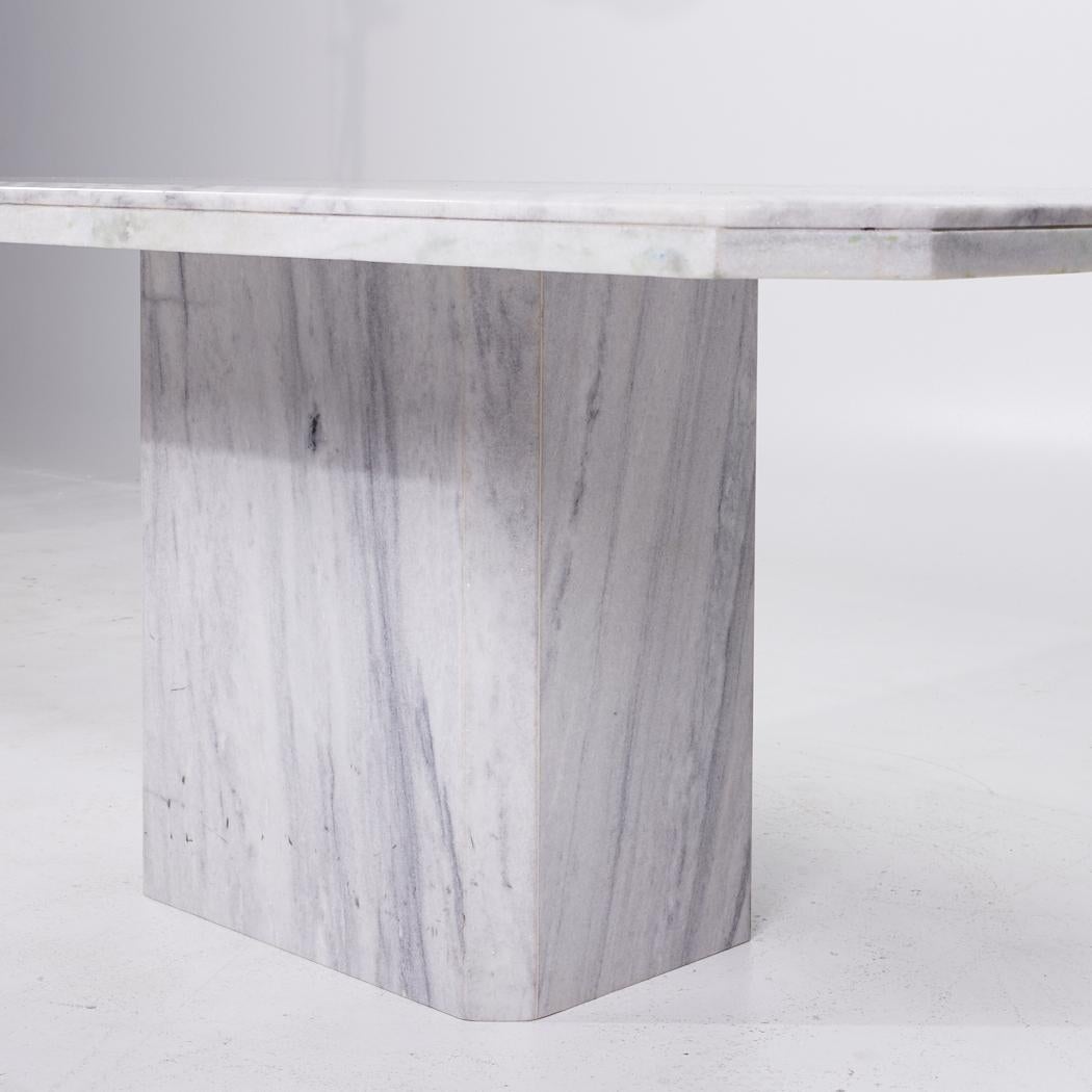 Late 20th Century Mid Century Italian Carrara Marble Dining Table For Sale