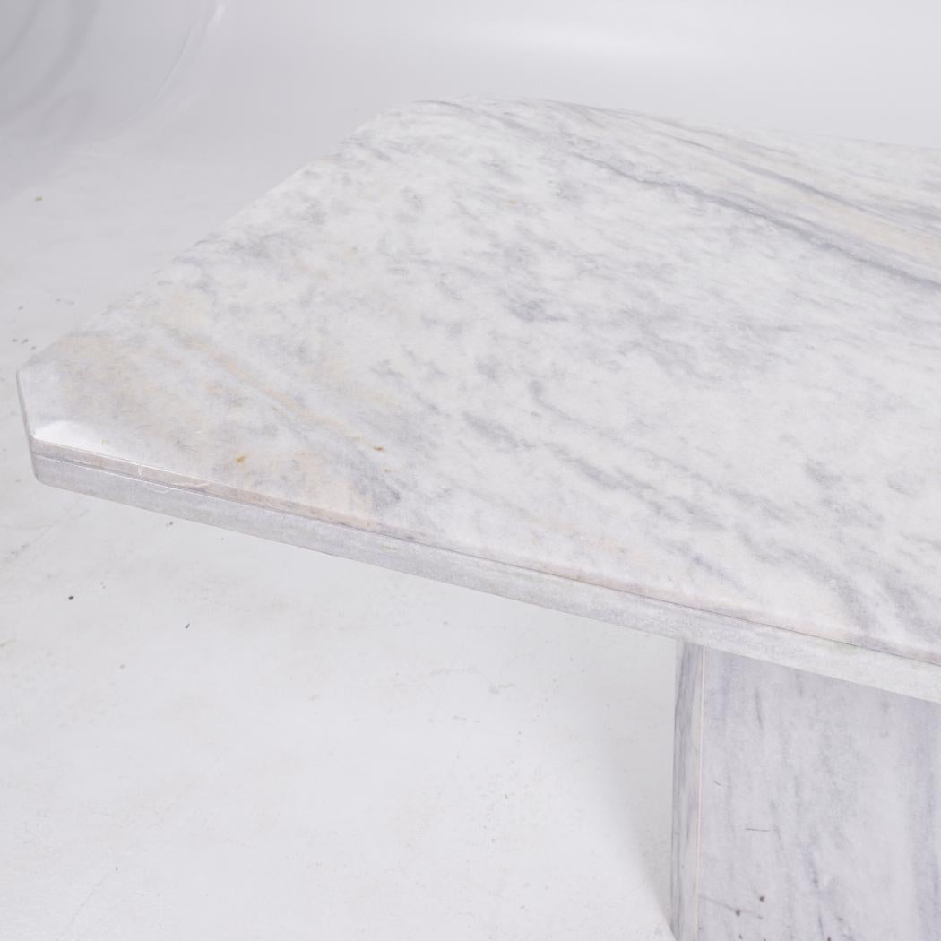 Mid Century Italian Carrara Marble Dining Table For Sale 1