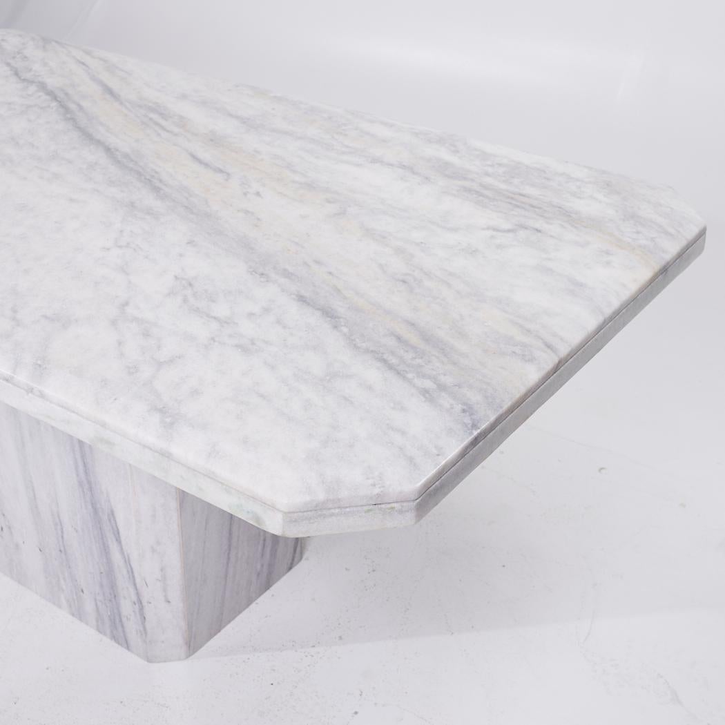 Mid Century Italian Carrara Marble Dining Table For Sale 3