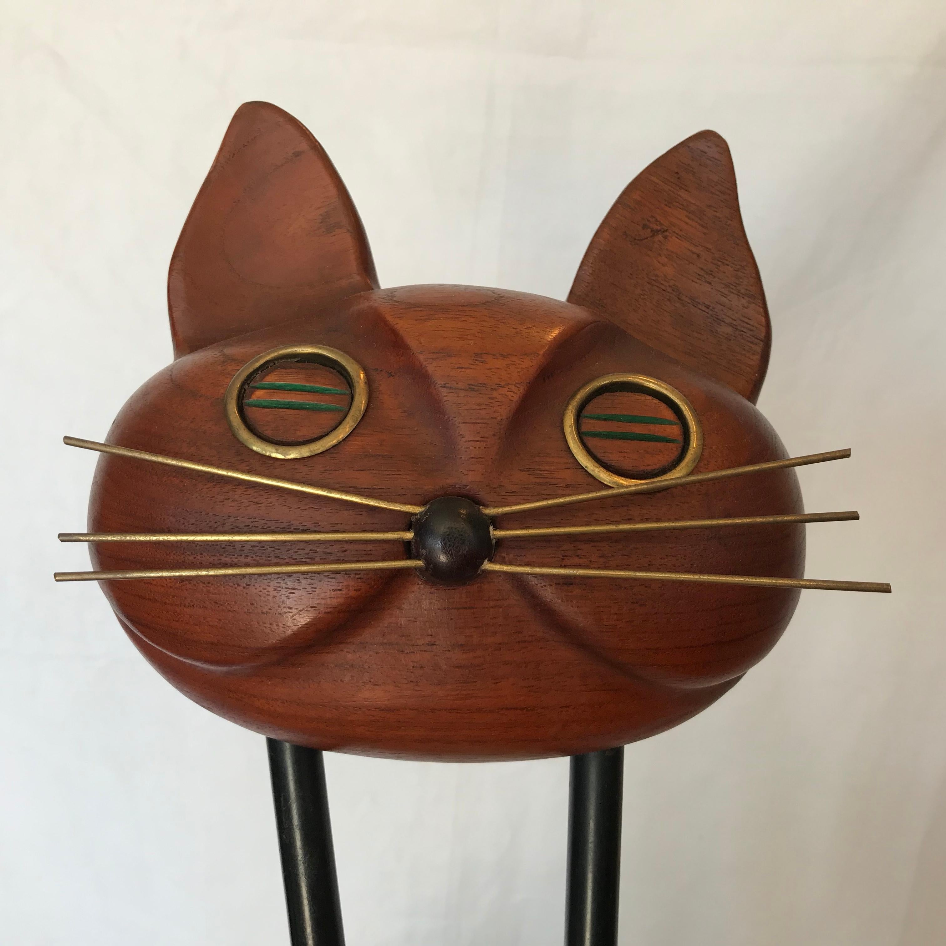 Midcentury Italian Cat Motif Floor Lamp In Good Condition In West Palm Beach, FL