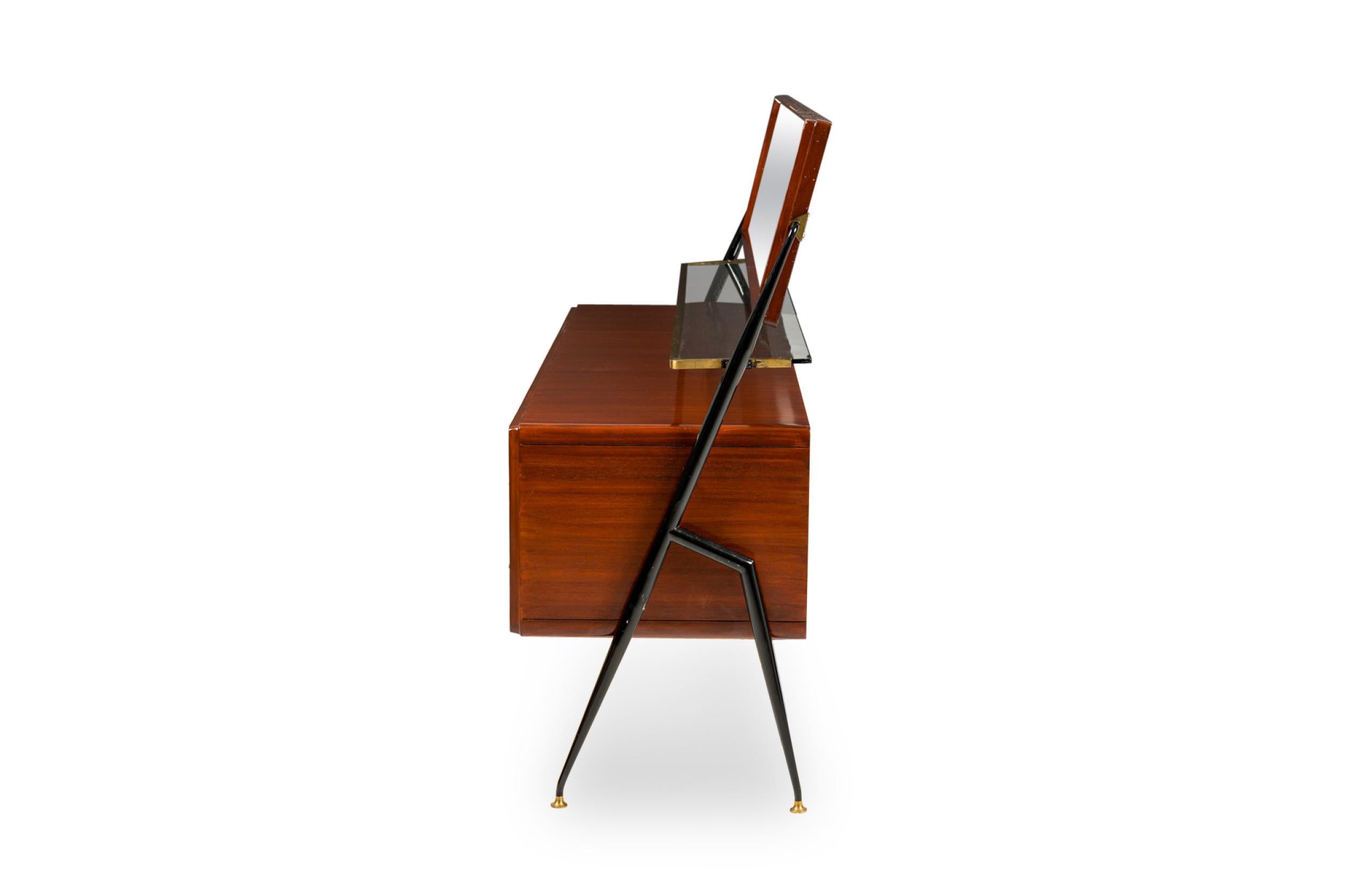 Mid-Century Modern Mid-Century Italian Cavatorta Mahogany Chest with Swivel Mirror