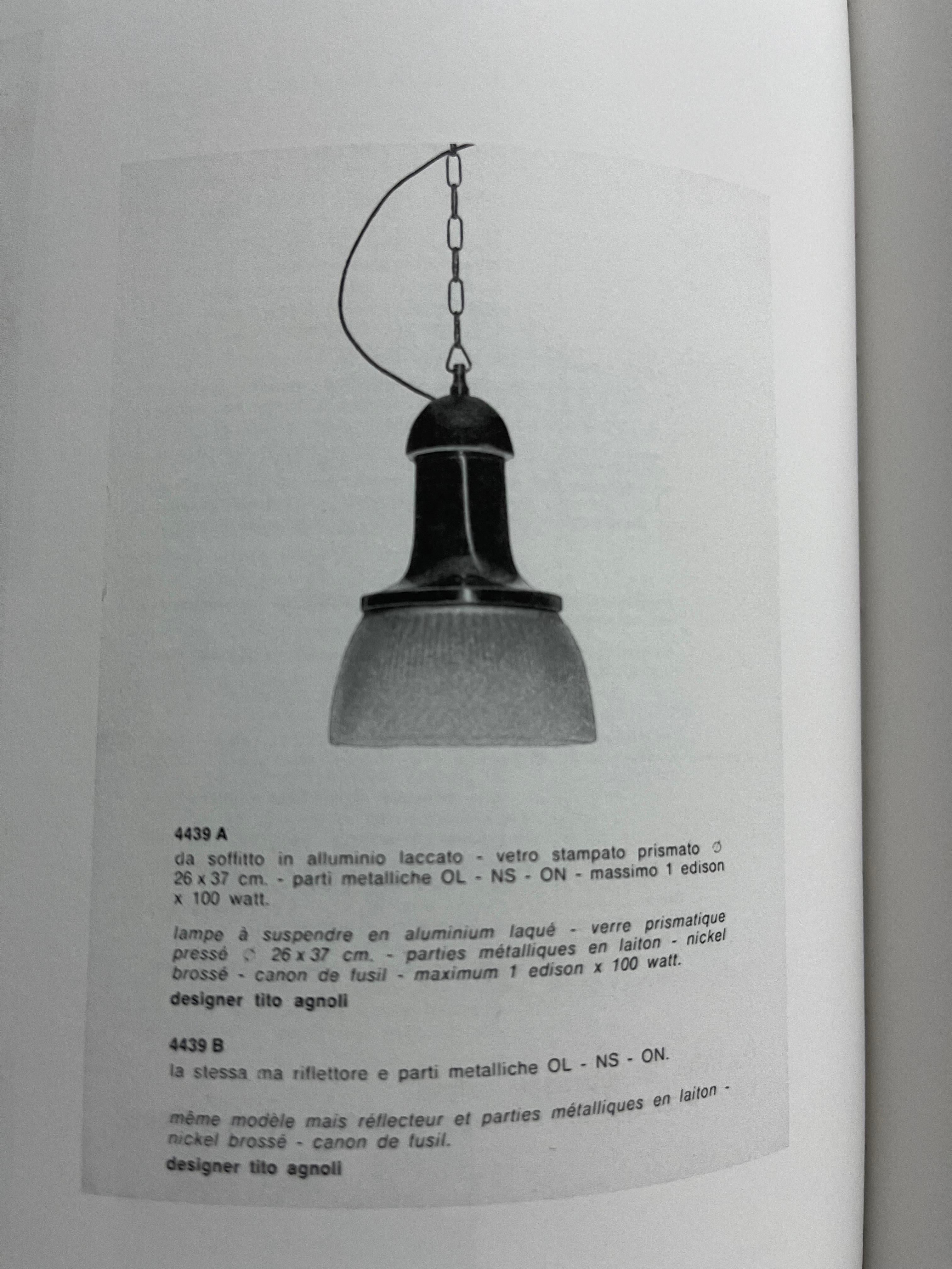 Mid-Century Italian Ceiling Lamp Tito Agnoli for Oluce Modell 4439b 1950s For Sale 7