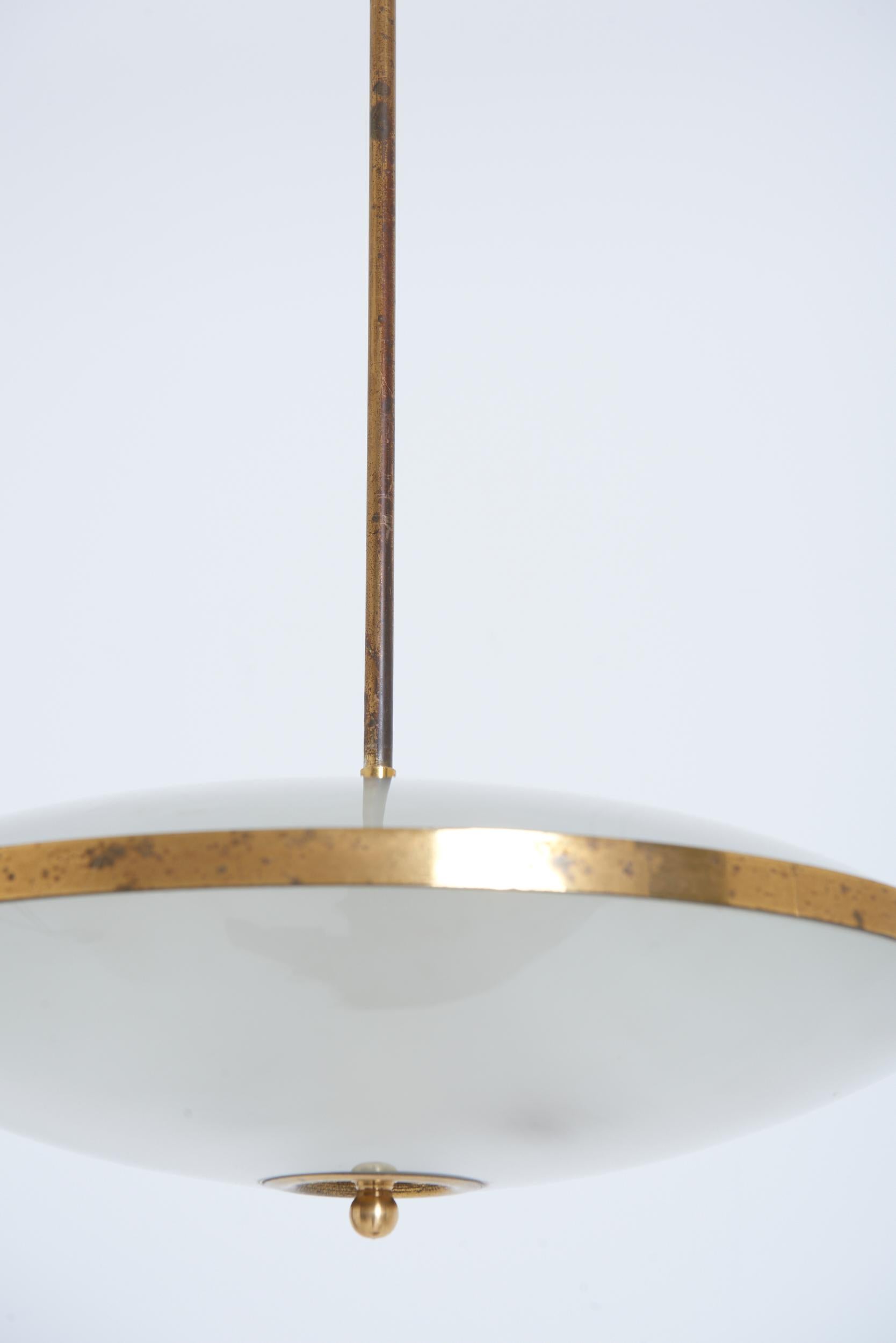 Brass Mid-Century Italian Ceiling Light For Sale