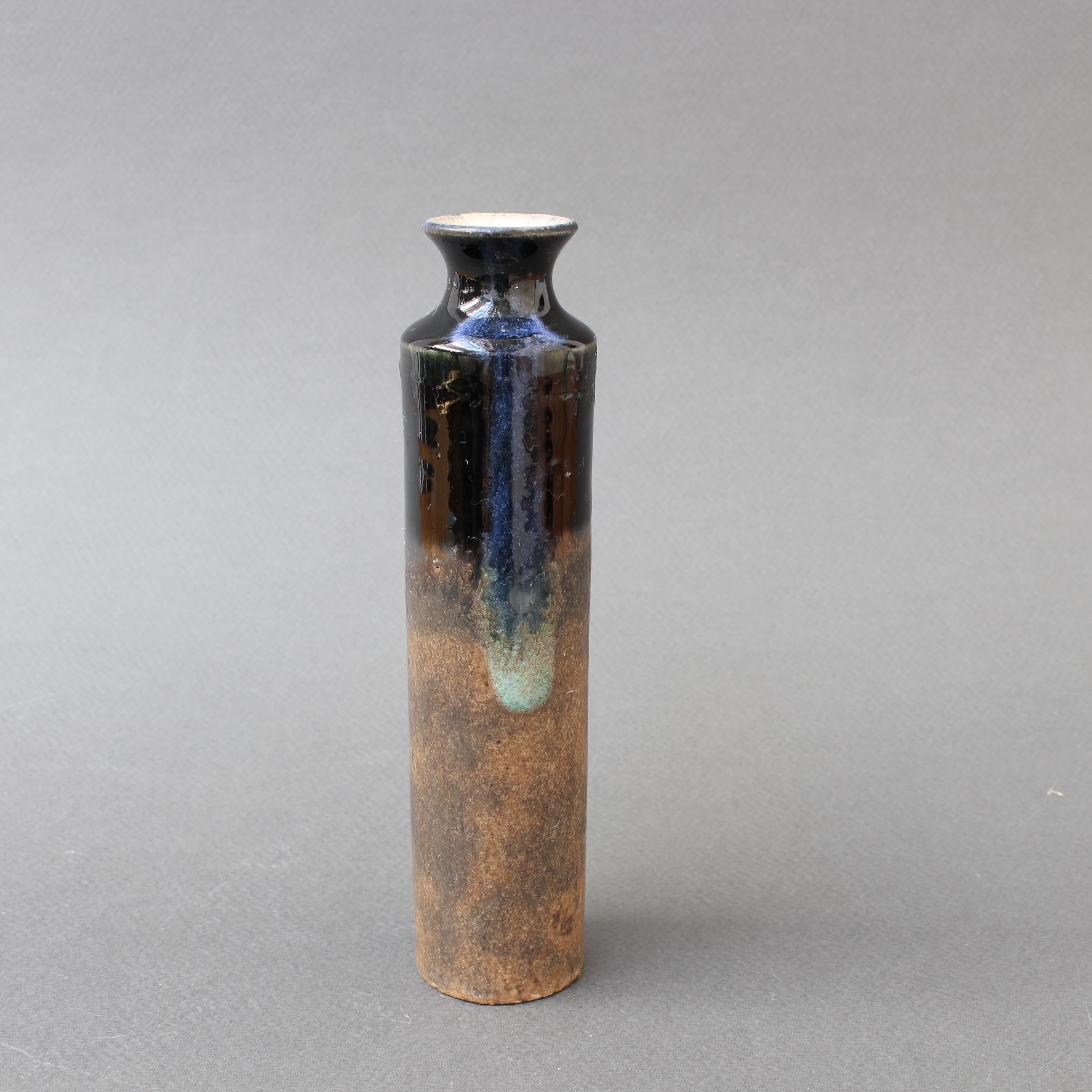 Late 20th Century Midcentury Italian Ceramic Bottle by Bruno Gambone 'circa 1970s', Small For Sale