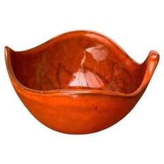 Italienische Keramikschale mit Blattdesign, 1960er Jahre