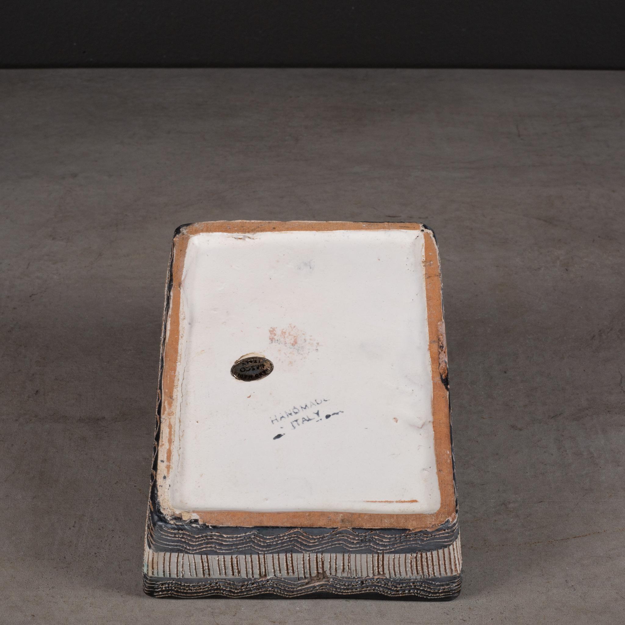 Italienische Keramikbox aus der Mitte des Jahrhunderts, ca. 1960 (GRATIS VERSAND) im Angebot 3